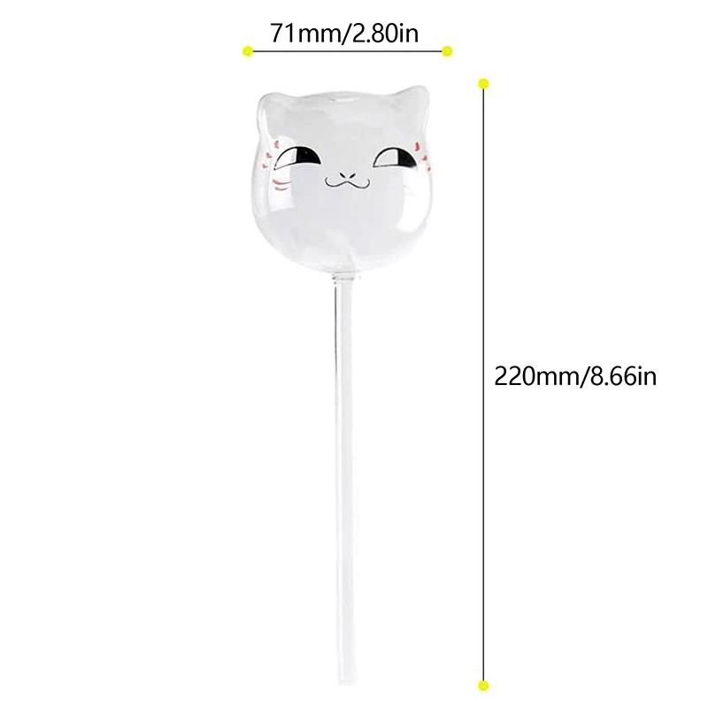 Automatic Plant Watering Bulbs Cat Shaped Self Watering Globes Devices Clear Glass Plant Water Bulbs Plant Self Watering System