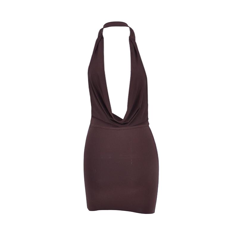 Seksowne sukienki bez rękawów z odkrytymi plecami w stylu retro damskie dekolt w serek z koronką w górę szczupła sukienka damska moda plisowana impreza Y2K szczupła nowa odzież