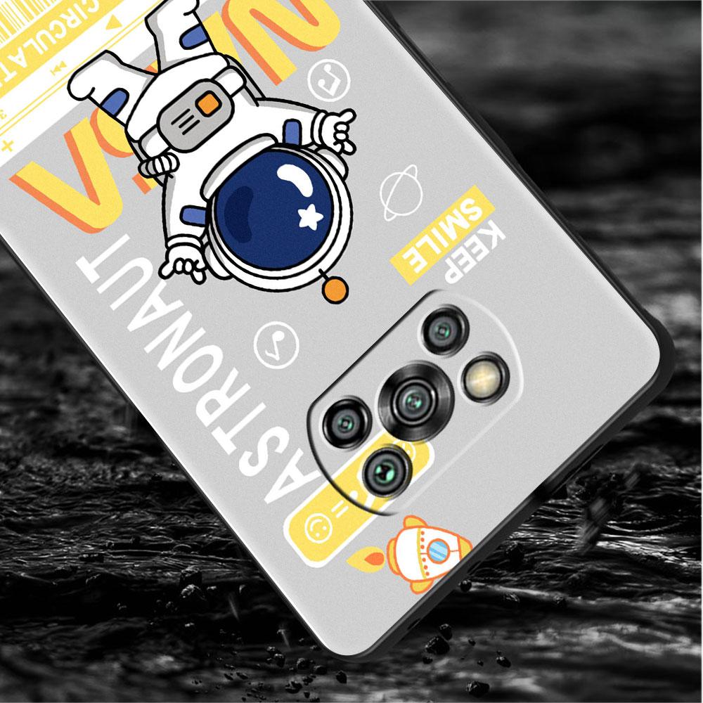 Case For Xiaomi Mi Poco X3 NFC X4 Pro F3 F4 GT M4 M3 F1 C40 11 Lite 11T Soft Silicone Funda Phone Cover Fashion Cool Astronaut