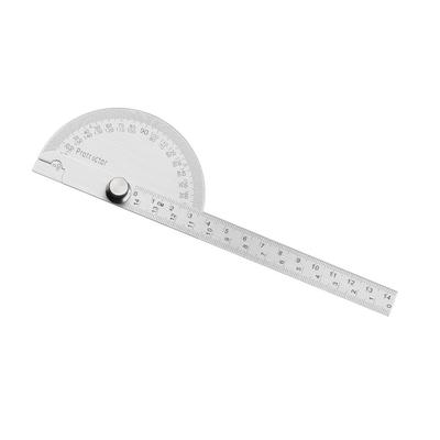 180° Protractor Woodworking Worker Stainless Steel Adjustable Rotary Measuring Tools Measurement Gauge Measure Tool Device