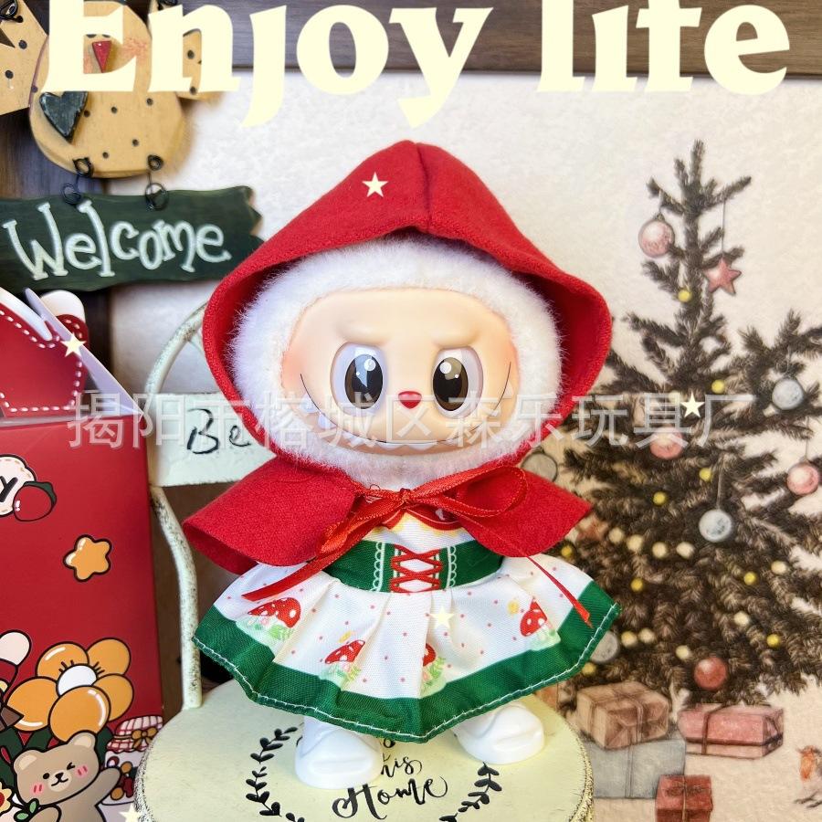 Clothes Only - Suitable for Labubu Baby Clothes, One, Two and Three Generations of Labubu Pendant Dolls Can Wear Christmas Baby Clothes Set