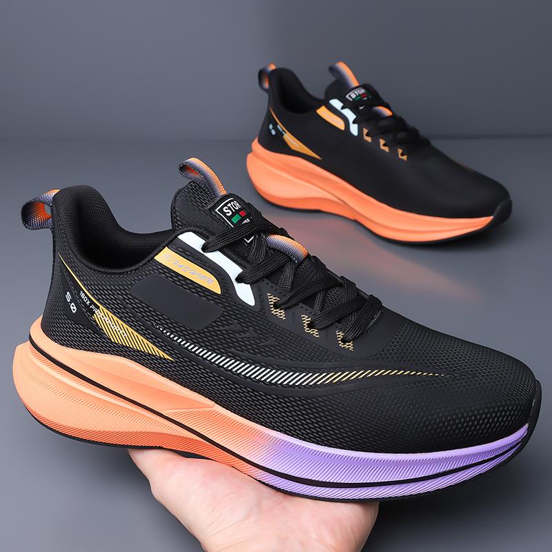 

Мужские спортивные кроссовки для бега Повседневные Марафонские Дышащие Легкие Женские Удобные Атлетические Нескользящие Кроссовки 45 чёрный