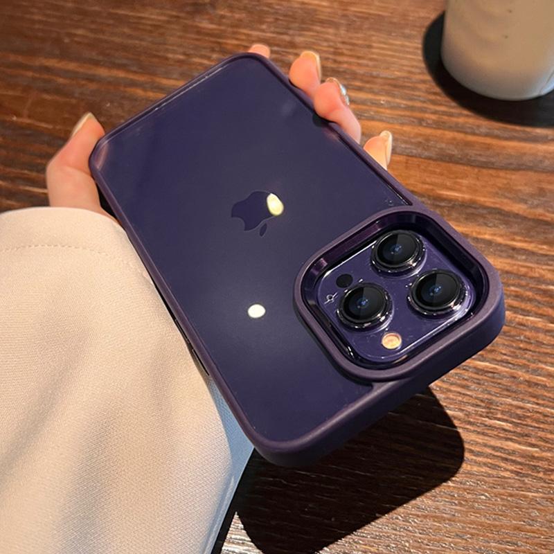 Armor Plating Camera Transparent Case For Iphone 14 13 12 11 Pro Max X Xs Xr 14 Plus Pro Clear Pc Silicone Shockproof Cover Case