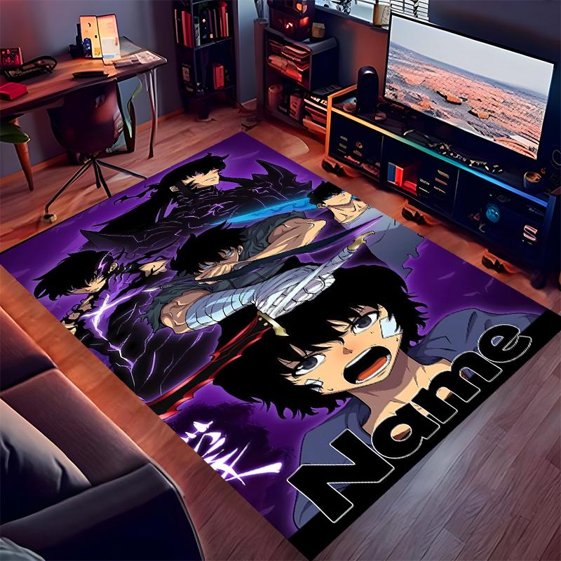 Custom personalization Solo Leveling Print Area Rug - Soft, Washable Non-Slip Indoor Mat,Living Room,Home&Office Decorative Rug
