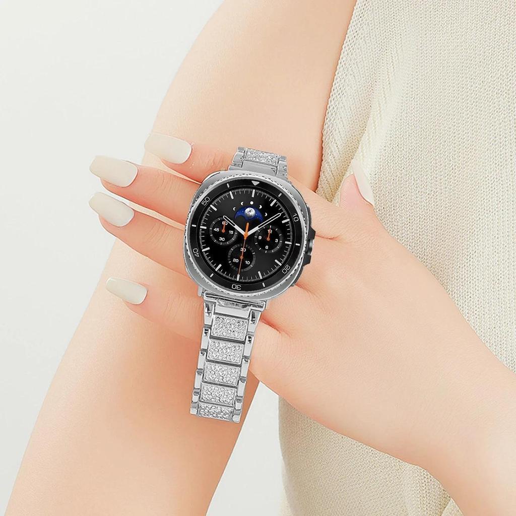 Women’s Diamond Band For Samsung Galaxy Watch 8 40mm 44mm 8 Classic 46mm Watch Strap for Galaxy Watch 7 Ultra 47mm/Ultra 2026