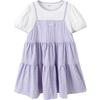 Balabala Girls' Lightweight Faux Two-Piece Summer Dress