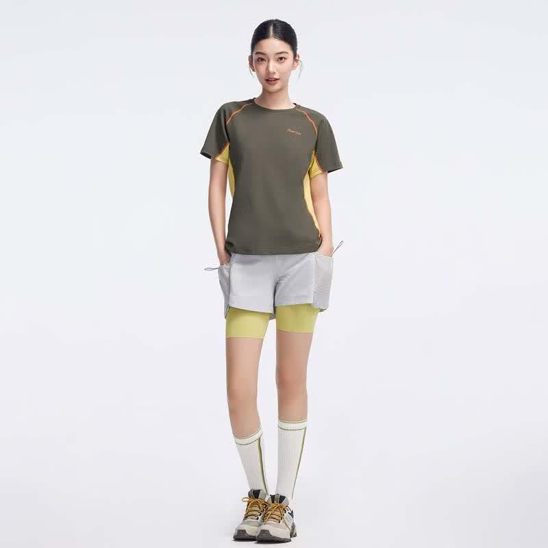 

Pioneer Camp Women s Quick-Dry Colorblock Round Neck T-Shirt M