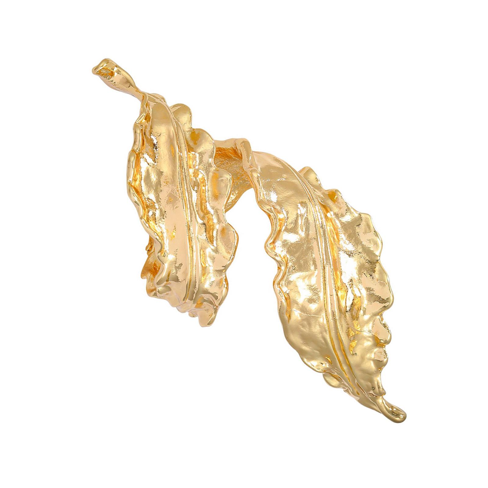 

Браслет с неровными листьями для женщин, хип-хоп панк стиль, браслет на запястье, регулируемый размер, браслет-манжета, ретро украшение, аксессуары для фестиваля золотой