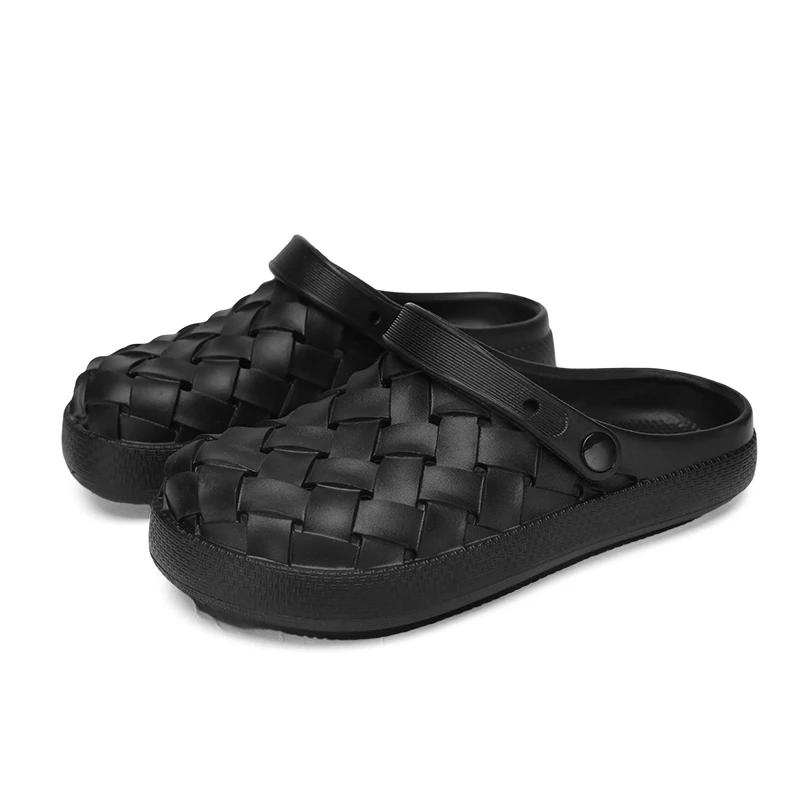 2025 Summer New Men's Fashion Comfortable Soft Light Casual Slippers Home Seaside Beach Non-slip Driving Office Baotou Slippers