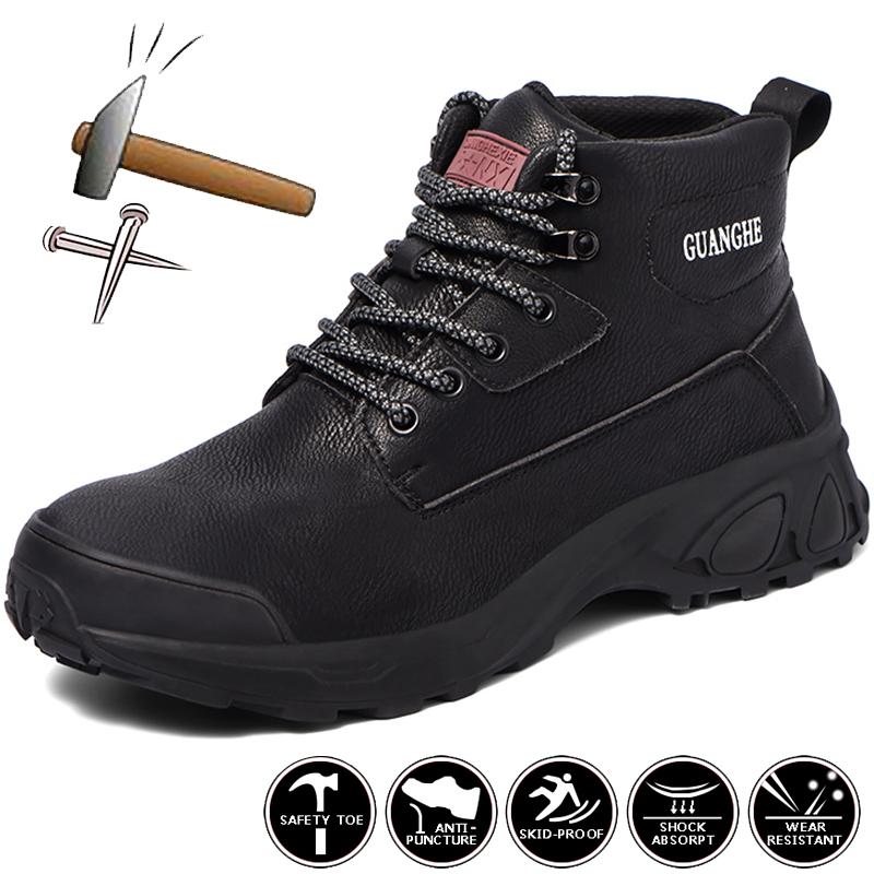 Stivali da lavoro da uomo con punta in acciaio Scarpe antinfortunistiche da uomo Scarpe da lavoro invernali impermeabili da uomo Scarpe antinfortunistiche da uomo e da donna Stivali di sicurezza antiforatura