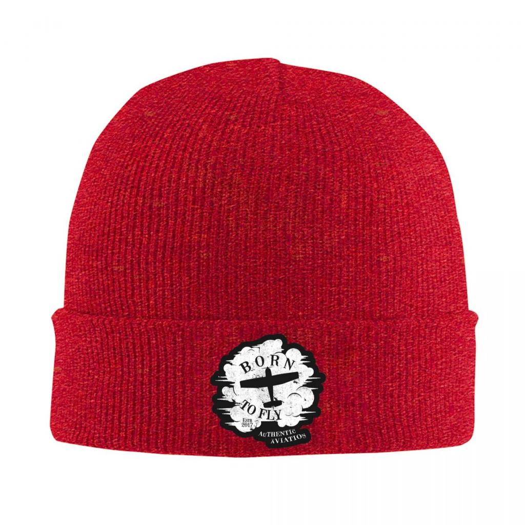 Born To Fly Flight Pilot Aviator Warm Knitted Cap Winter Knit Bonnet Hat Skullies Beanies Hip Hop Caps for Unisex