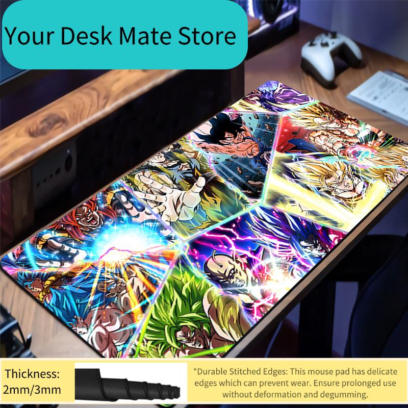 Mouse Pad PC Anime Rubber Non Slip Mousepad Laptop Dragon Ball Gamer Cabinet Keyboard Pad Office Computer Gaming Desk Mouse Mat