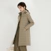 Down Jacket Women's Medium and Long Winter New Light White Duck Down Hooded Slim and Thin Coat Tide