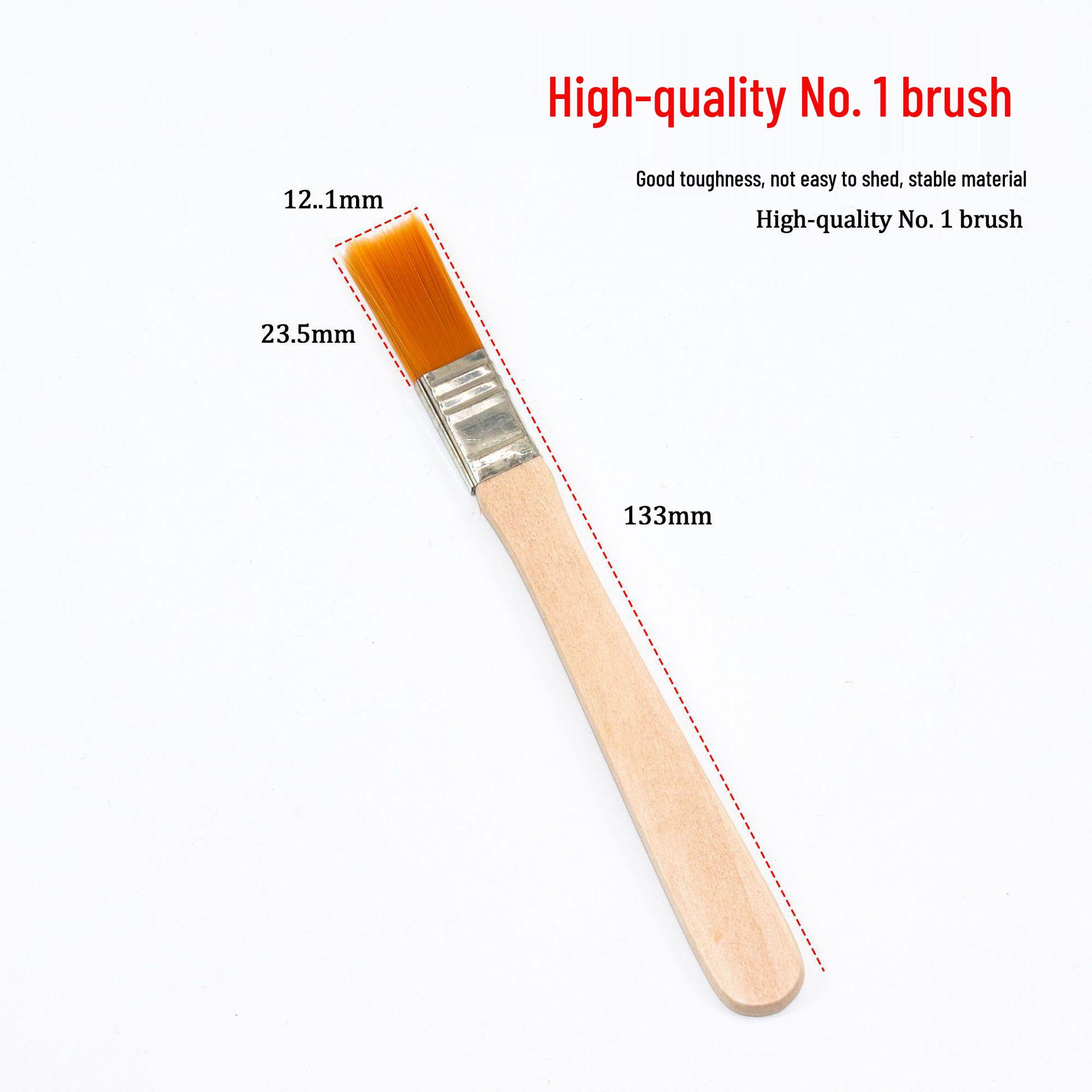 Premium Multi-Functional Solid Wood Handle Nylon Brush - High Elasticity & Brightness, Fine Bristles