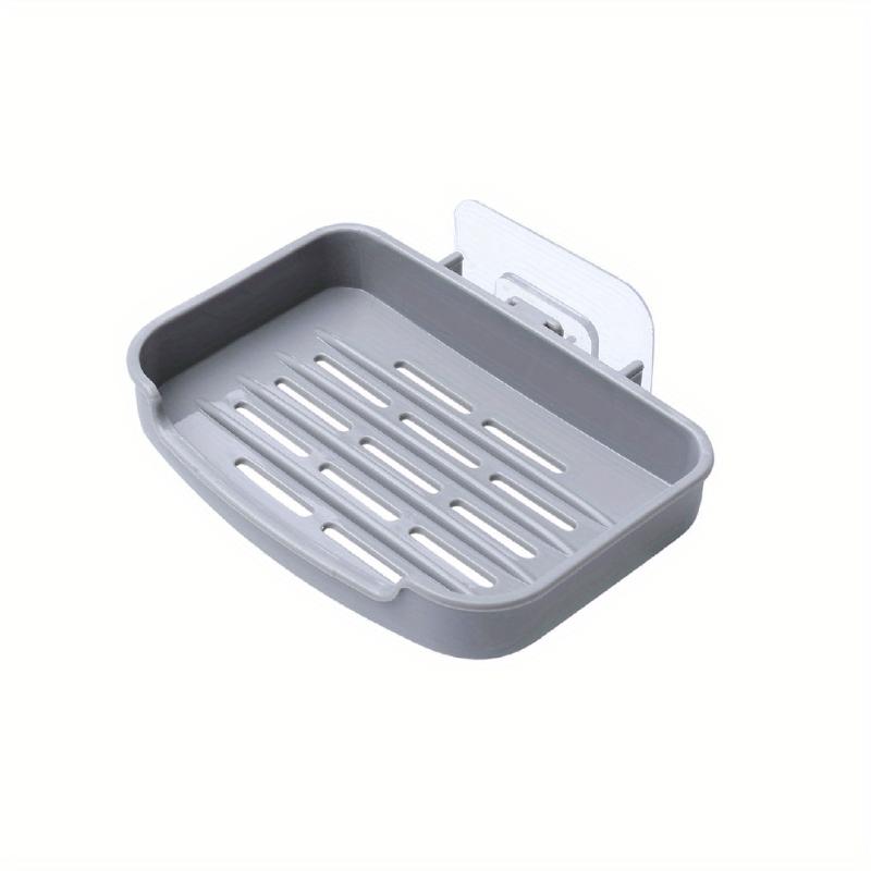 Wandmontierte Seifenschale mit Ablauf Wandmontierter seifenfreier Seifenhalter Badezimmer Seifenhalter Seifenständer Küchen-Schmutzständer