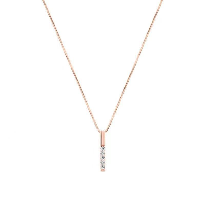 

Новое ожерелье с бриллиантовой инкрустацией для женщин, простые и модные длинные полоски, нишевая высококачественная подвеска на ключицу