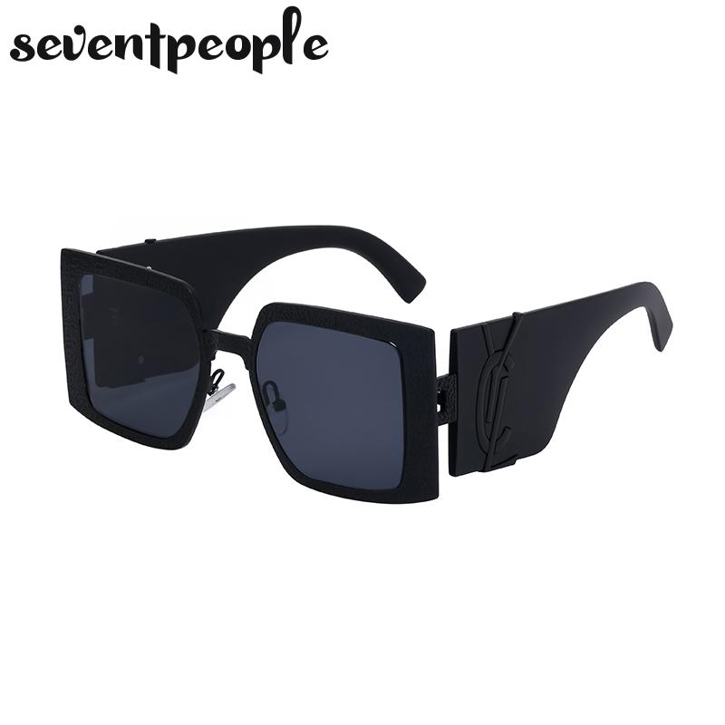 Classic Oversized Square Sunglasses Women Big Frame  Luxury Brand Designer New Vintage Shield Sun Glasses For Ladies Eyewear