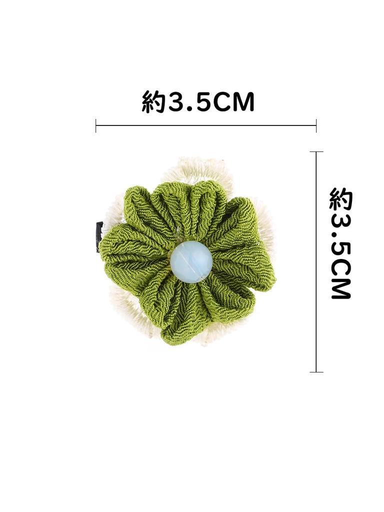 Hair Accessory Set with Artificial and Leaves for Entrance Kindergarten Kindergarten Entrance 2-Piece Tsumami-Zaiku Flowers, Butterflies, Graduation,