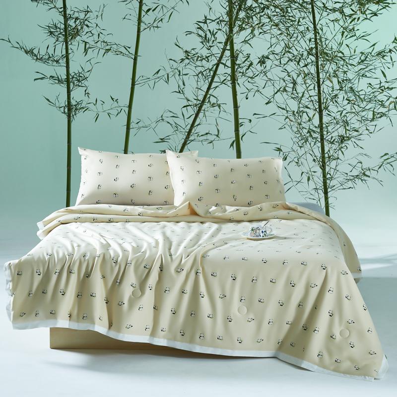 

Постельное белье Panda с кондиционером, прохладное и шелковистое, летом можно спать обнаженным, прохладное и роскошное, и тонкое летнее одеяло. 150x200cm шампанского