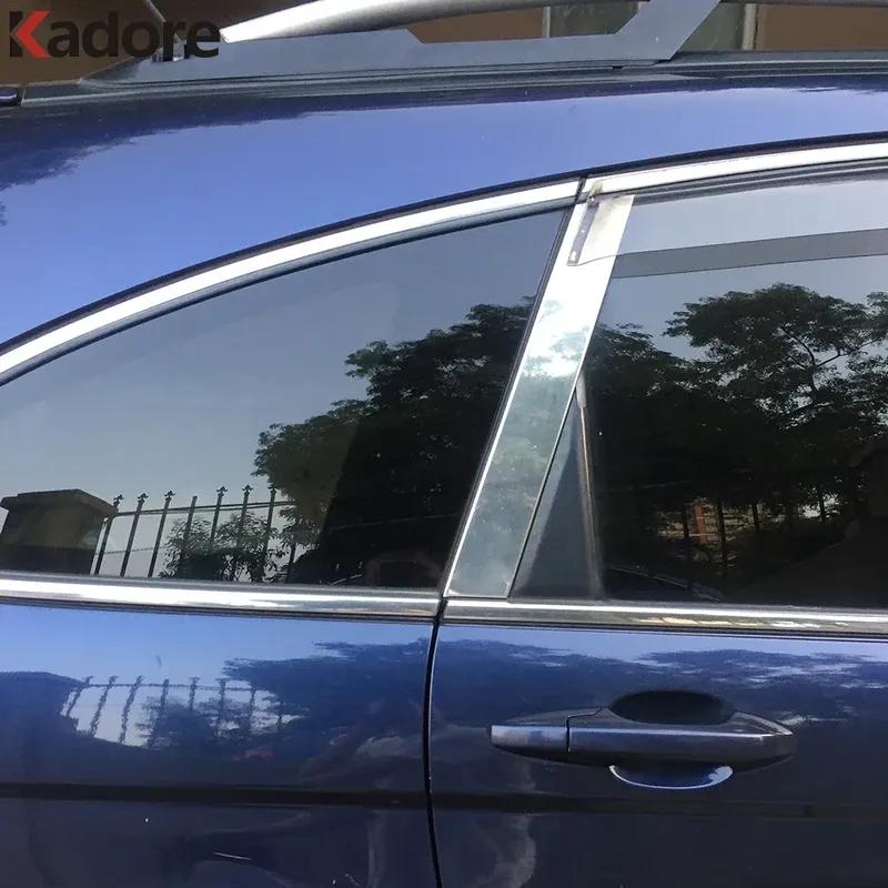 For Honda CRV CR-V 2007-2010 2011 2012 2013 2014 2015 Stainless Steel Window Center Pillar Cover Trim Post Strip Car Accessories