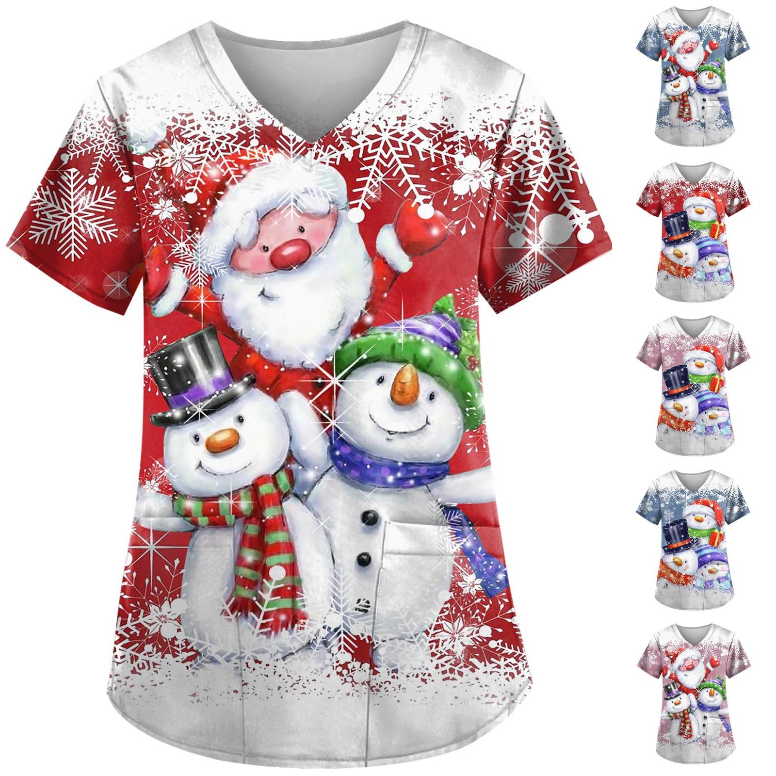 

Женский топ с карманом и коротким рукавом с крестом и V-образным вырезом