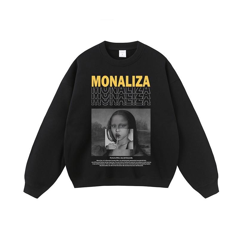 Oversized Vintage Washed Cotton Hoodie With Distressed Print Unisex Streetwear Long Sleeve