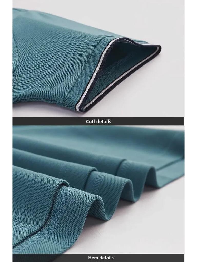 Men's High-Quality Embroidered Short-Sleeve POLO Shirts, Loose Fit for All Ages, Summer Style