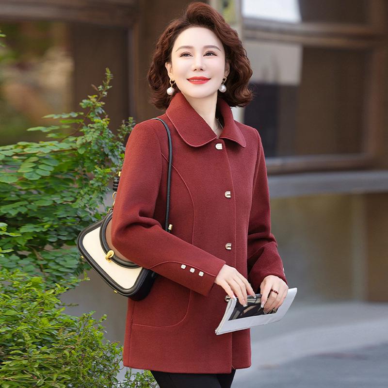 2025 Spring Woolen Coat: Elegant & Versatile for Middle-Aged Women