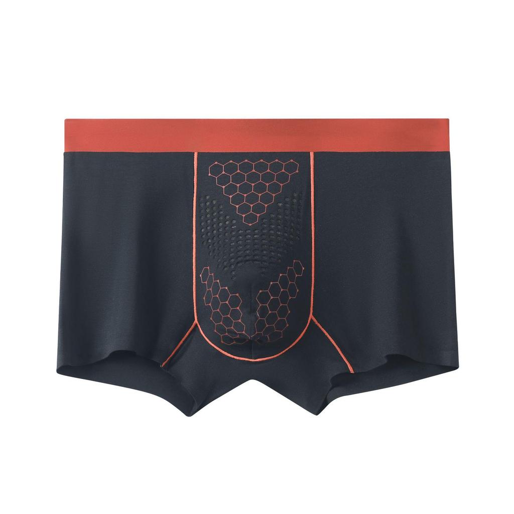 Men's 50S Lenzing Modal Tourmaline Massage Boxer Briefs with Antibacterial Oyster Essence