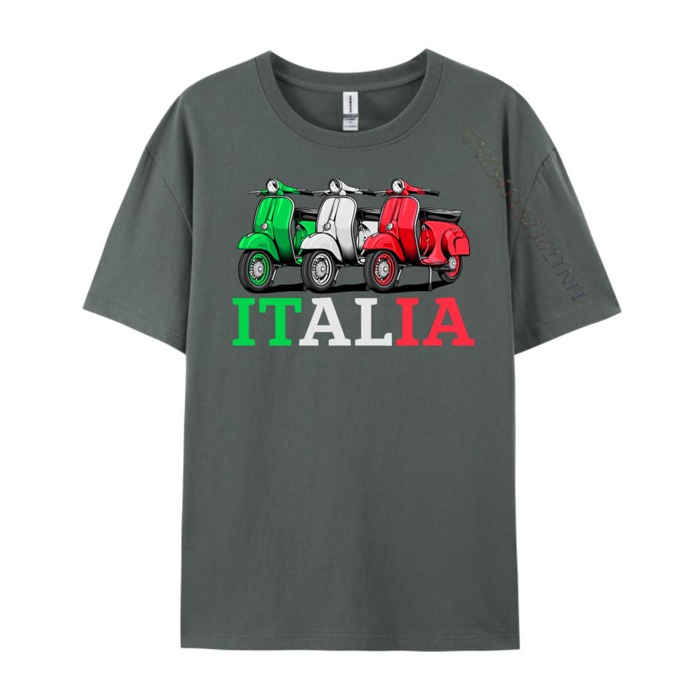 Italia Scooter Moped Motorcycle Biker Cream T Shirt Mens Gifts Graphic Tees Streetwear Tshirt Leisure
