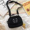 FASHION Cute Girl Canvas Bag Ins Small Crossbody Bag Female Student Solid Colour Simple Adjustable Strap Shoulder Bag Daily Women'S Bag