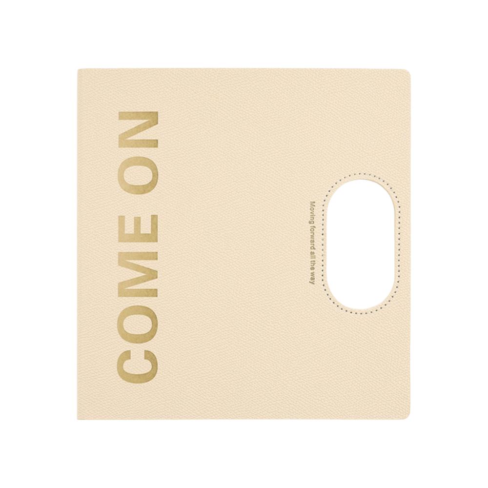 Creative PU Leather Loose Leaf Notebook Business Multi-Functional Office Notebook Handheld Meeting Notepad бежевый