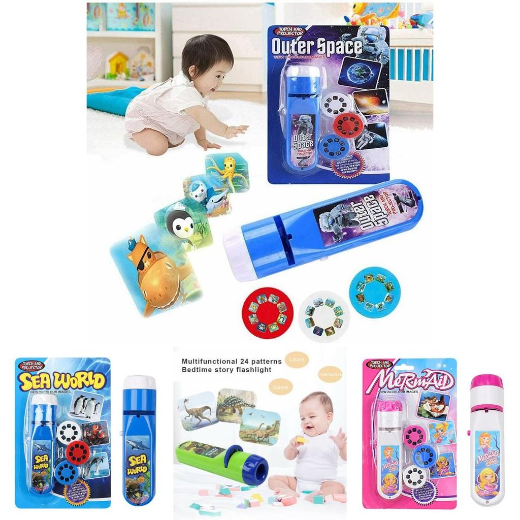 Torch Projector For Kids Featuring 24 Colorful Patterns And Themes**