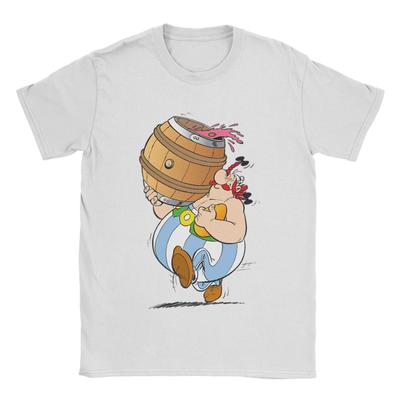 Camisetas de Hombre Asterix y Obelix Camisetas Vintage Manga Corta Cuello Redondo Camisetas de Algodón 4XL 5XL 6XL Tops