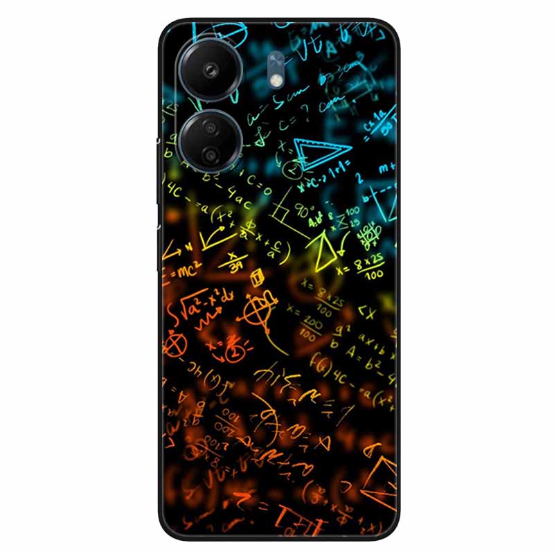 For Xiaomi Redmi 13C 4G Case Animals Painted Black Bumper Silicon TPU Coque for Redmi13C 4G 13 C Shockproof Covers Wolf Soft Bag
