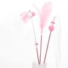 Simulation Feather Interactive Cat Toy Satin Ribbon Bell Cat Stick Toys Kitten Playing Teaser Wand Supplies Accessories