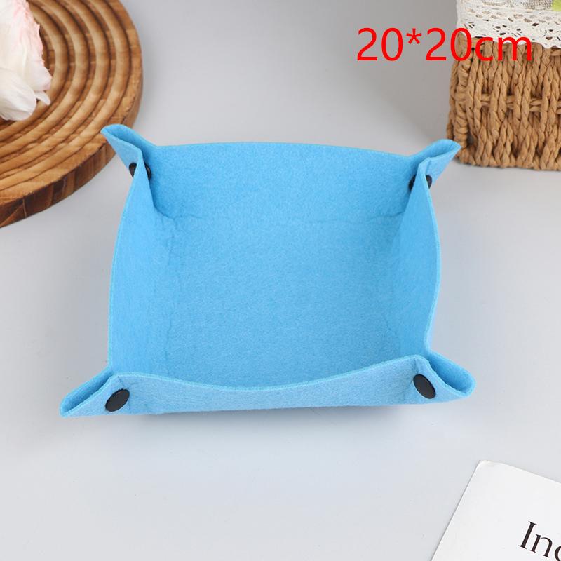 

Felt Storage Tray For Kids And Adults - Desktop Organizer, Office Items Storage, Mouse Pad Storage Partition Tray 20cm