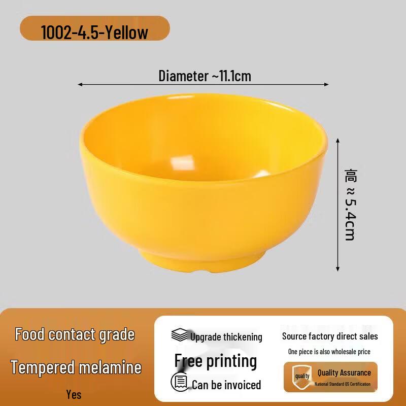 Qiqei Commercial Melamine Small Bowls, 10-Pack
