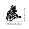Wrought Iron German Shepherd Sculpture Outdoor Garden Decor Indoor Wall Art