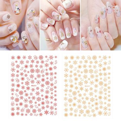 1/2Pcs Colorful Snowflake Nail Art Sticker Self-adhesive DIY Home Salon Winter Christmas Snowflake Women Fake Nail Decoration Decal