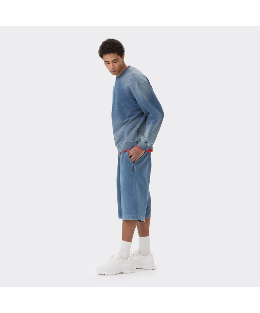 Keoseuuteommellou Blue Washed Two Tone Sweatshirt Cwtas26117Bux