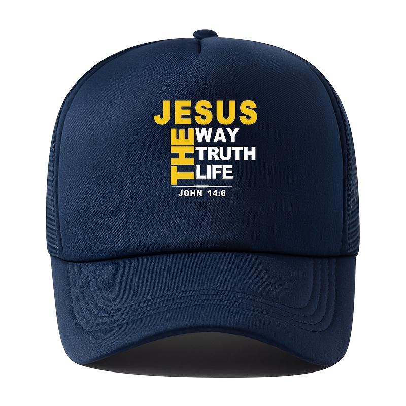 THE WAY TRUTH LIFE Baseball Cap Unisex Summer Outdoor Mesh Breathable Curved Brim Hat Trucker Baseball Cap Holiday Party Casu