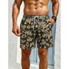 Men's Fresh Floral Print Quick Drying Beach Shorts, Casual Version, Breathable and Fashionable, for All Summer Occasions