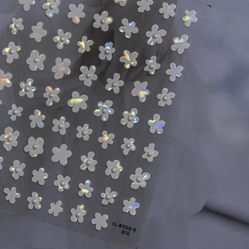 1pcs 5D Bronzing Shininy Pink Sakura Nail Art Stickers Flower Self-Adhesive Nail Decorations Decals Accessories