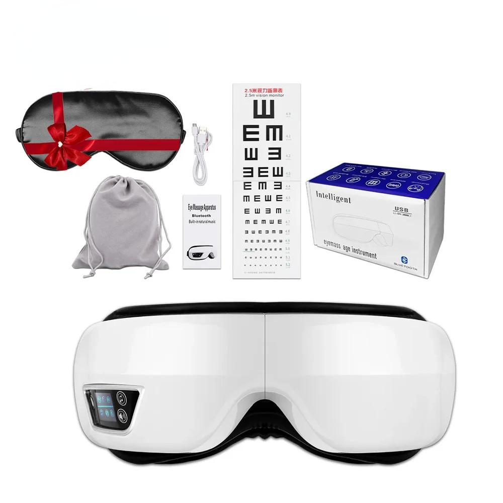 7.8W Electric Eye Massager 6D Smart Airbag Vibration Eye Care Instrument Household Hot Compress Bluetooth Eye Massage Glasses