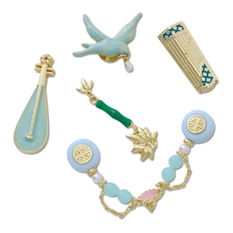 

Crocs Chinese Musical Instrument 5-piece Set Zinc Alloy, Resin, Iron, Plastic, Stainless Steel Shoe Accessories Women s Multicolor F разноцветный