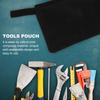 3Pcs Black Oxford Cloth Tool Bag Waterproof Heavy Duty Large Capacity Tools Pouch Zipper Closure Portable Toolkit for Daily Use