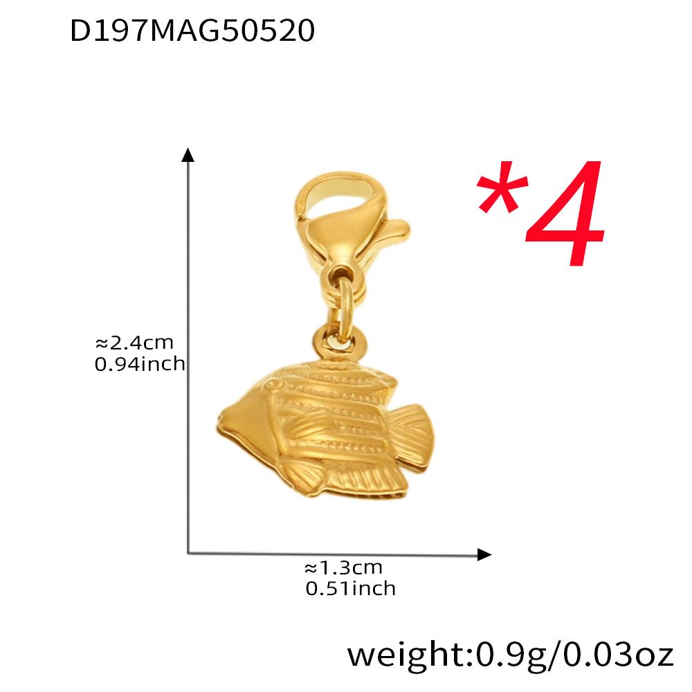 316 Stainless Steel Gold-plated 18K Femme Bracelet Women Fashion Starfish Dolphin Shell Pendant Hand Bracelet 2025 Trend Zircon