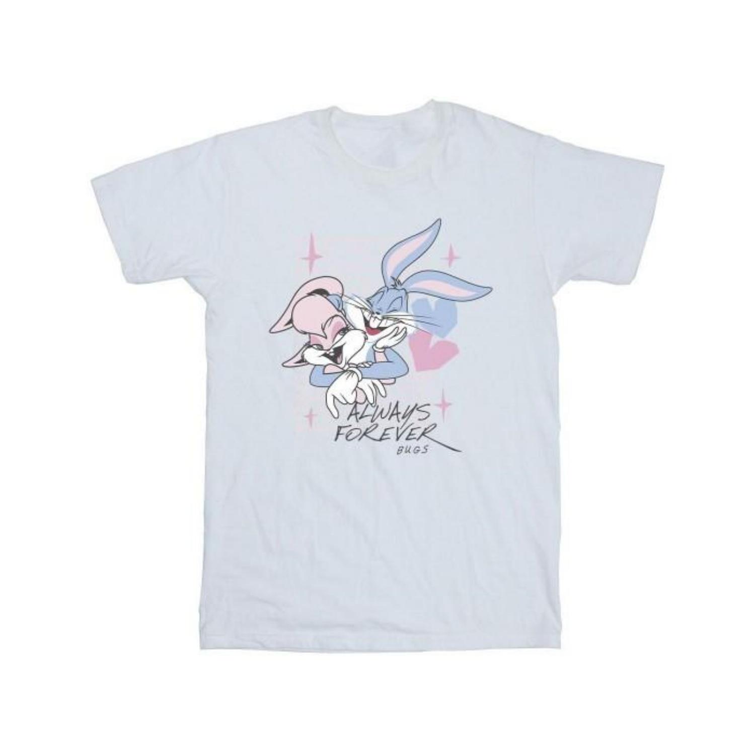 Looney Tunes Mens Always Forever Bugs Bunny & Lola Cotton T-Shirt S