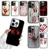 Bloody Blood Hand Phone Case For iPhone 17 Air 14 13 12 16Pro Max 15 Plus Max Cover Shell Coque